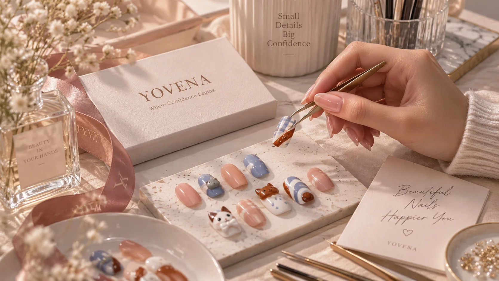 YOVENA press-on nail design